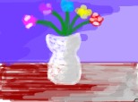 o Vaza cu flori colorate