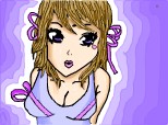 purple anime girl :X