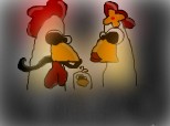 chicken family in darkness