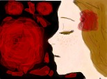girl and the rose ^_^...mare se vede mai bine ^o^