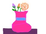 o vaza cu trandafiri
