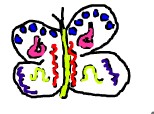 fluturele colorat