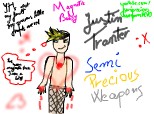 Justin Tranter (semi precious weapons) cartoon.