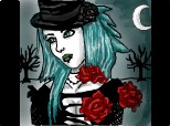 gothic girl lurching at night