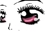 anime pink eyes