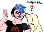 Markiplier and Chica (his dog)