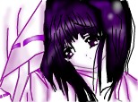 anime purple girl