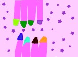 Degetele cu capacele  colorate :))