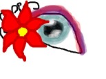 eye with flower