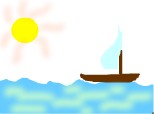 O barca pe mare