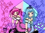 blue girl=andra14^_^,pink girl=eu