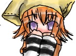 Anime girl(kitty)(orange)cu tablita grafik ^_^sper sa va plak