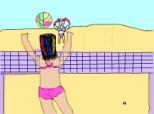 anime girl play volleyball