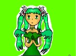 Anime Green Girl