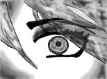 anime black white eye