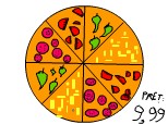 o pizza cu ardei rosii salam si branza