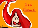 anime red mermaid