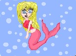 anime pink mermaid