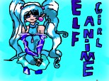 Anime Blue Elf Girl