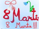 8 martie,8martie!!! fundita rosie,alba,liniute rosii si liniute albe ,,La multi ani mamicilor!!!,,