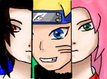 Team 7 - Naruto,Sakura,Sasuke - Dati mare