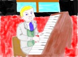 copil cantand la pian