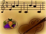 musik and fruits...