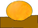 o portocala aruncata in pamant.