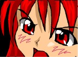 angry red anime girl