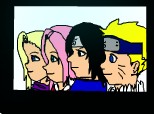 Ino, Sakura, Sasuke, Naruto