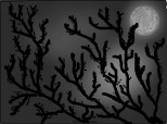 A strange tree in the night