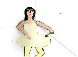 balerina cu o floare