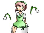 anime green girl