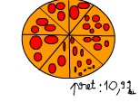 pizza cu salam pret:10,99 lei