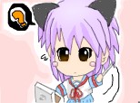 anime school girl cat