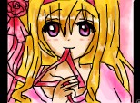 Cute Anime Girl Pink Rose - concurs cu mery bery