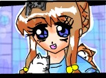 anime girl with cats pentru miau si pasy