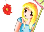 anime girl flowers``^.^`