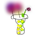 vaza cu flori artistic colorat