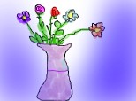 o vaza cu flori si ms pentru idee