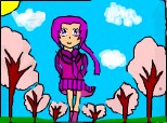 Anime purple girl