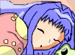anime girl sleepy