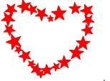 stele care formeaza o inima
