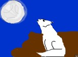 Varcolac alb urland la luna