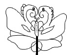 Desen ciudt neterminat poate fi un fluture , 2 lebede , sau o floare :)