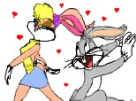 Lola Bunny si Bugs Bunny pe skateboard (Dora)