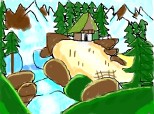 Cabana de langa cascada
