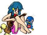 down,piplup and bunneary