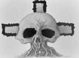 Desen 4230 modificat:un craniu in cimitir
