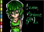 Green anime girl ^^..